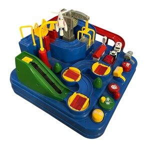 Interactive Blue Playset with Slide and Vehicles